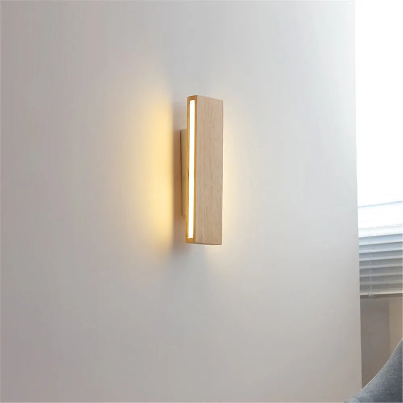 applique murale led moderne en bois décorative d'intérieur