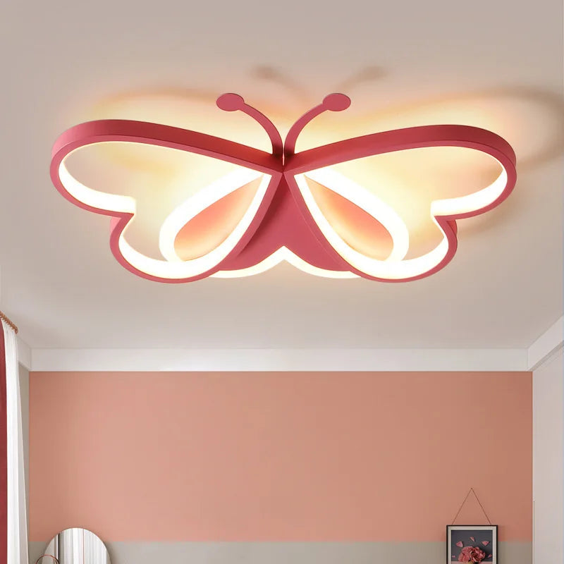lustre led winfordo avec lampe papillon réglable pour enfants