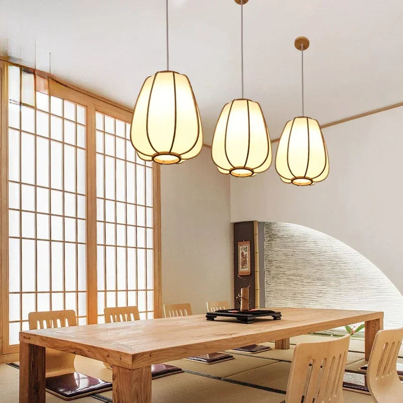 Suspension chinoise en bambou