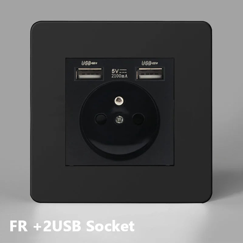 interrupteur mural bouton-poussoir variateur led avec port usb