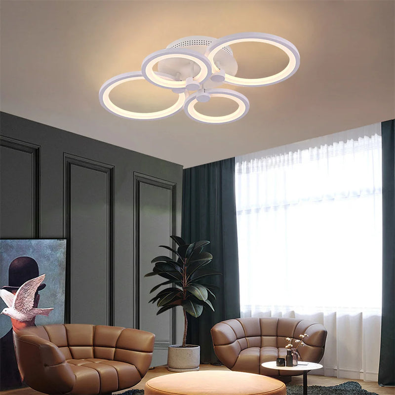 Plafonnier nordique acrylique bulle led minimaliste décoration intérieure