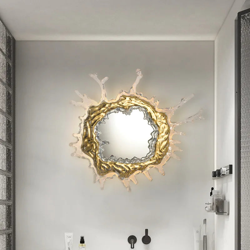 miroir goutte eau vaporisateur éclairage ambiance