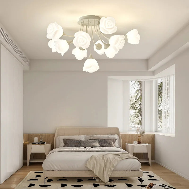 plafonnier moderne à fleurs simple style rétro jardin américain