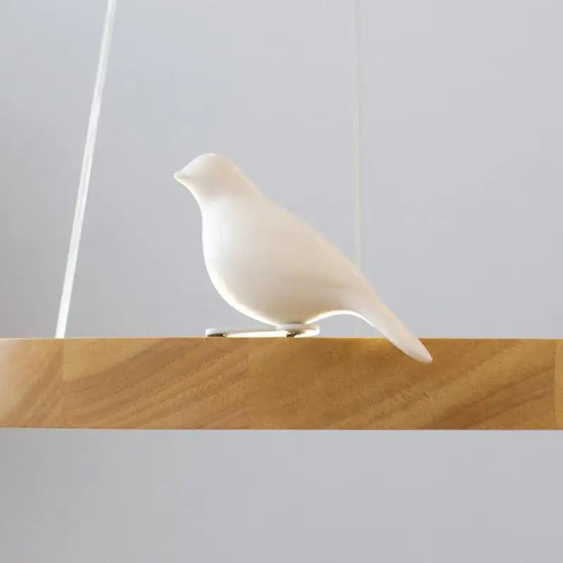 suspension ronde à led en bois pour éclairage commercial et industriel