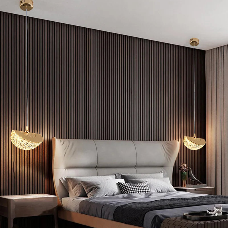 Plafond LED en cristal nordique lustre salon chambre chevet suspension lumières décor à la maison éclairage lampe suspendue pour plafond