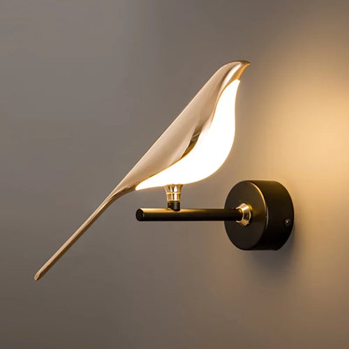 golden bird applique murale led rotative 	 suspendue