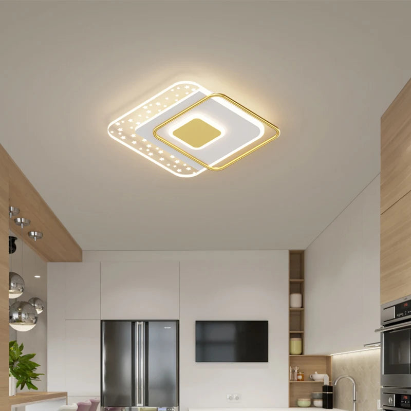 plafonniers simples modernes en fer forgé luminaires géométriques