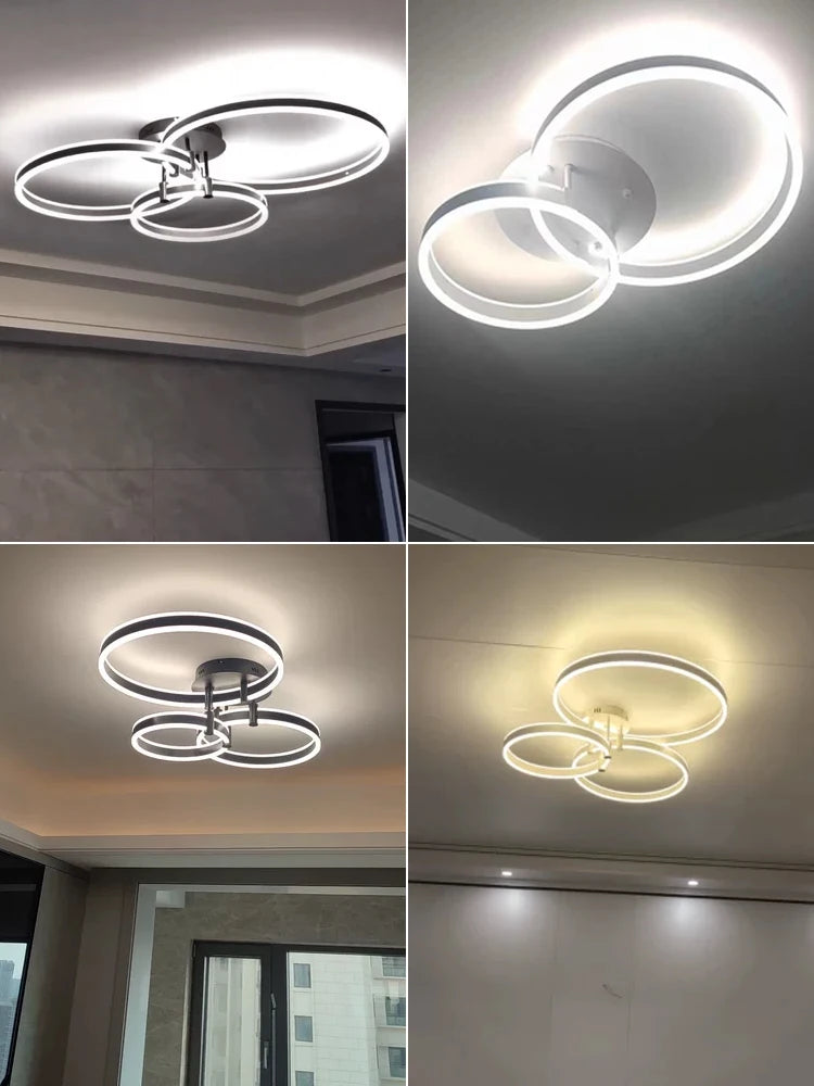 lustre led en acrylique avec lumières haut et bas
