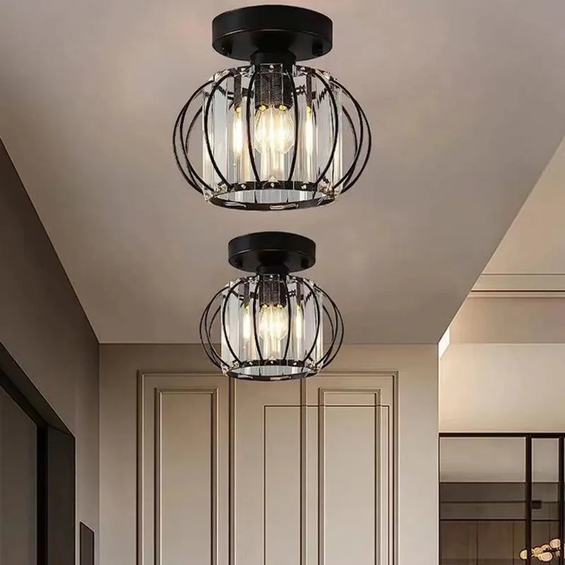 Plafonnier moderne cage en boule