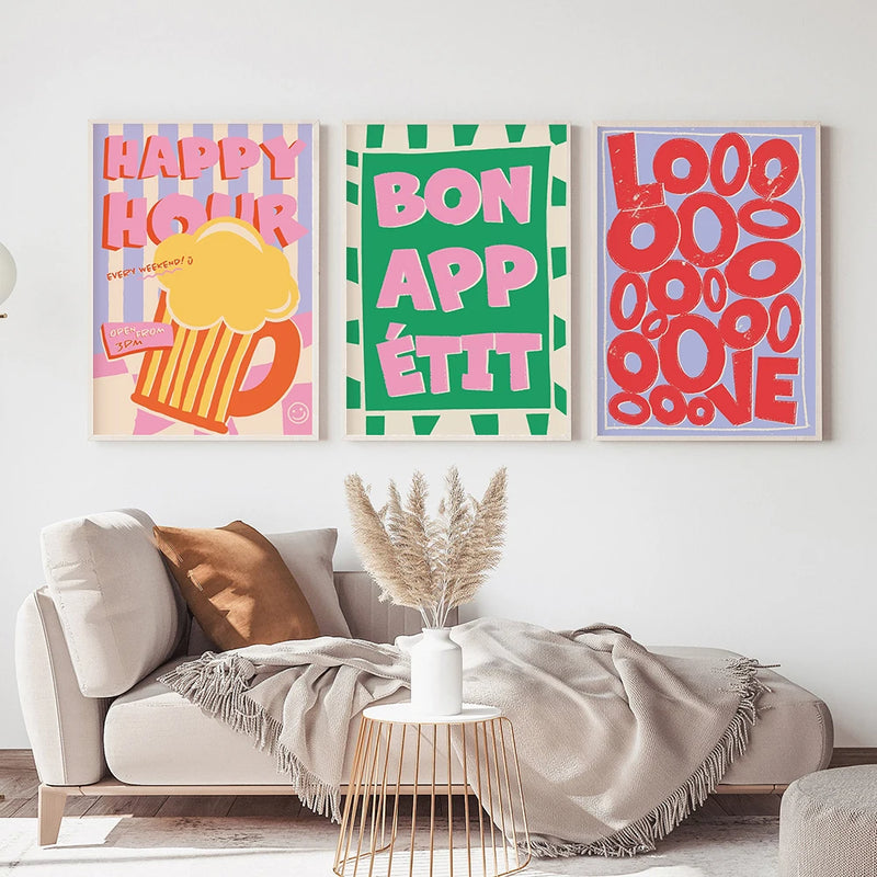 affiche citation disco mon chéri art alimentaire décoration murale