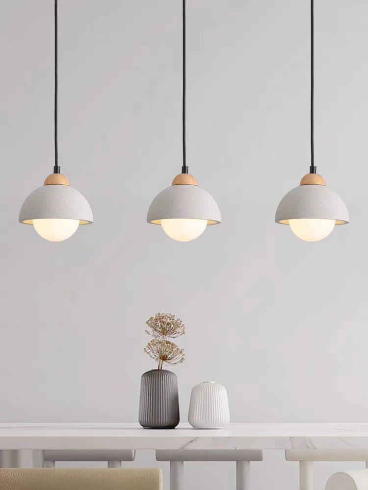 lustre en ciment style japonais wabi-sabi design nordique minimaliste