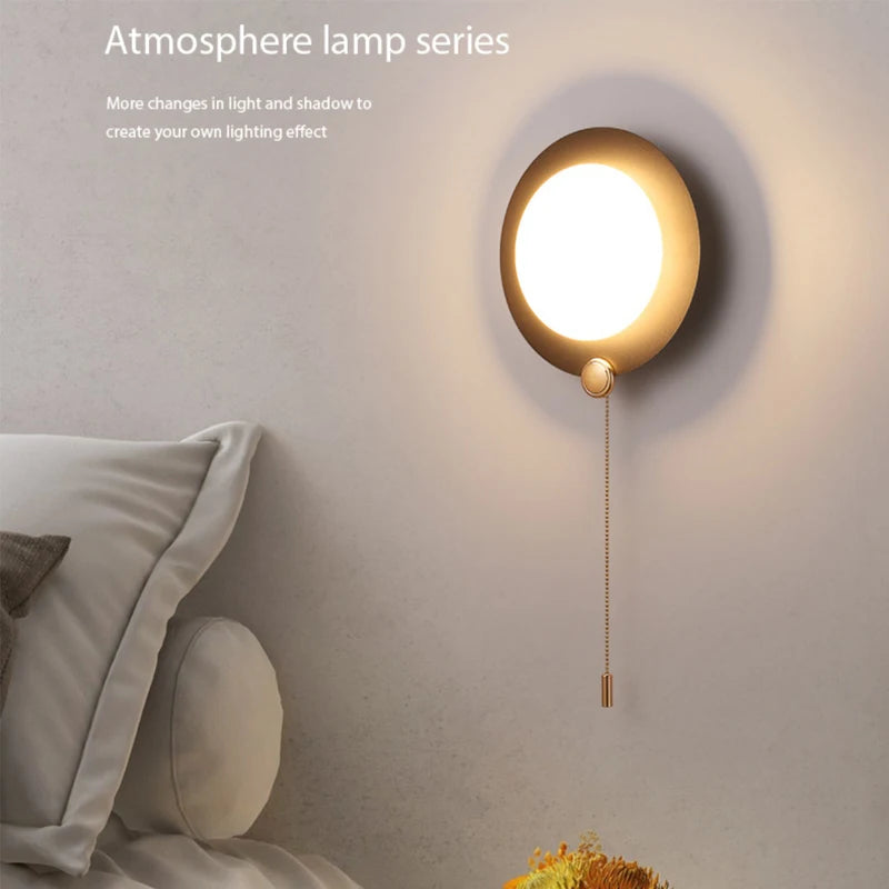 applique murale led d'intérieur créative avec interrupteur nouvelle lampe