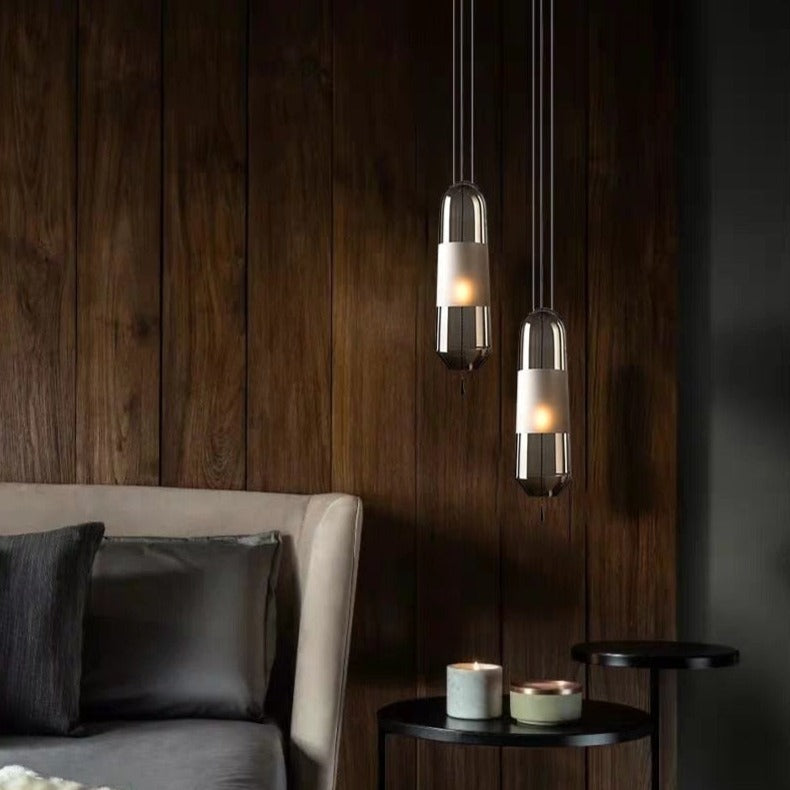 pendant light LED design with lampshade in Favia glass