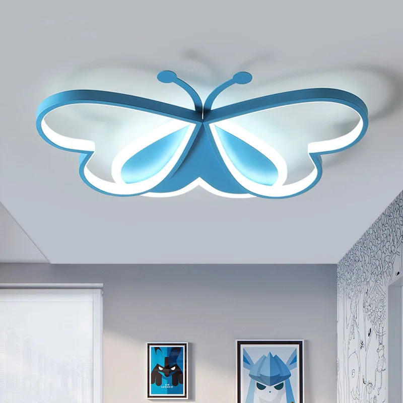 lustre led winfordo avec lampe papillon réglable pour enfants