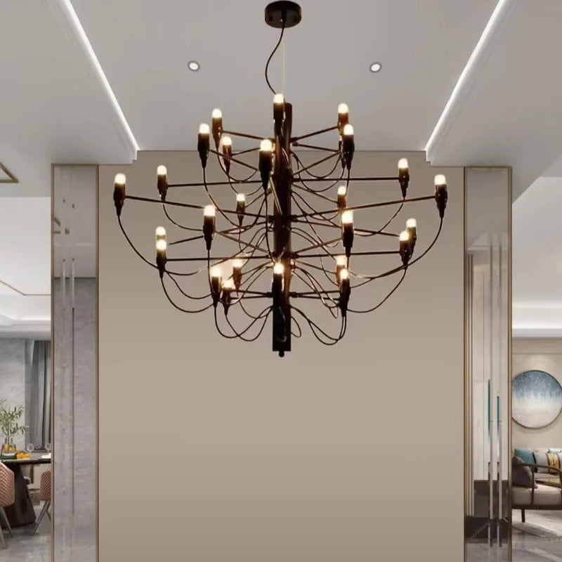 lustre led gino sarfatti design suédois pour décoration maison
