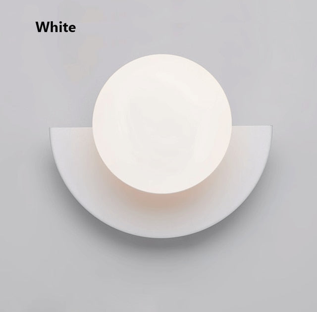 wall lamp nordic Macaron half-circle LED wall light