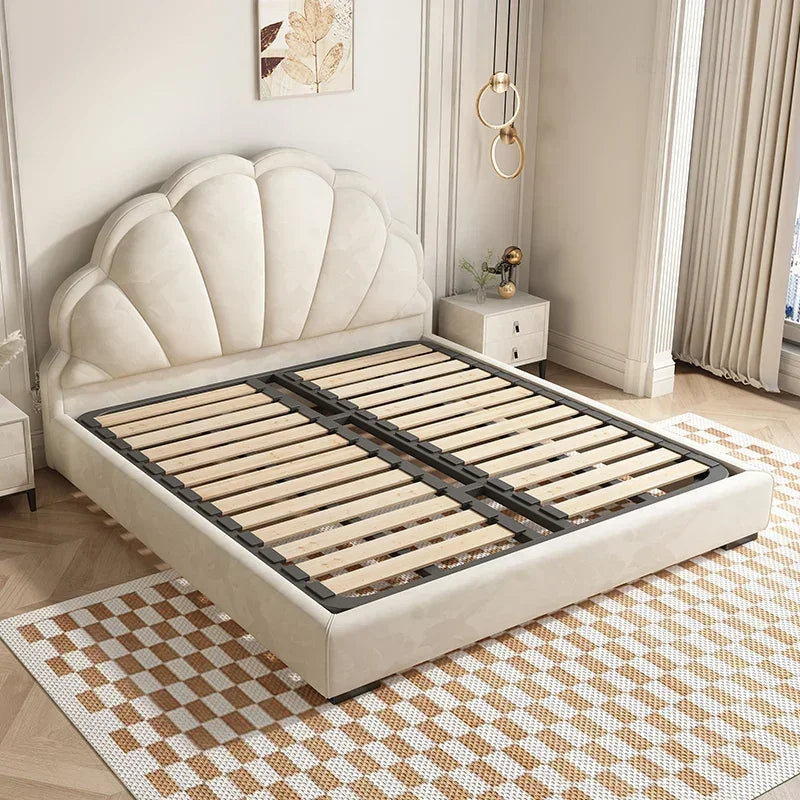 cadre de lit double en métal pour chambre moderne
