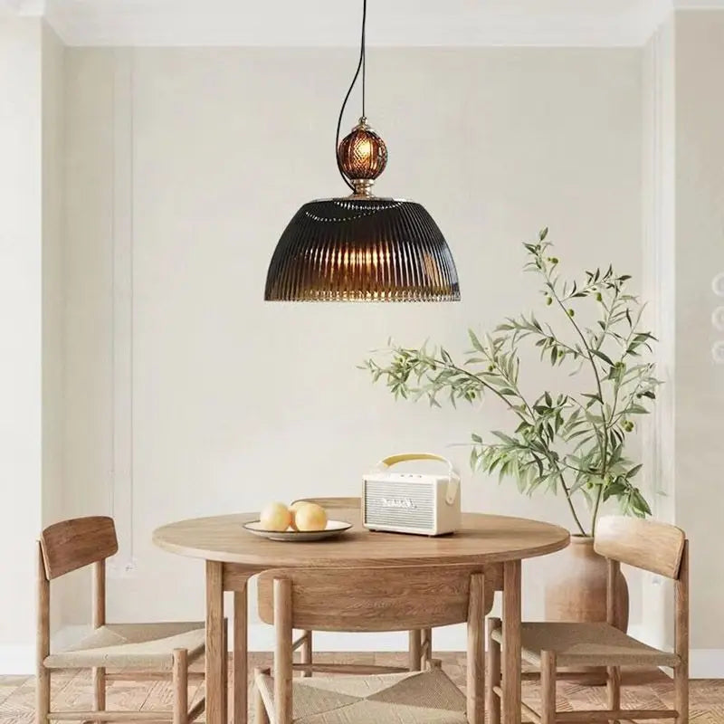 Suspension LED en verre au design nordique moderne