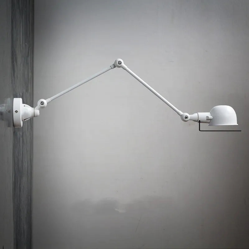 applique murale rétractable bras oscillant avec interrupteur loft