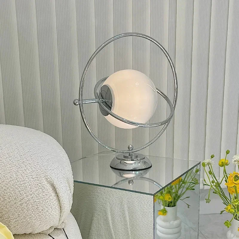 lampe de bureau rotative en verre design italien 2024