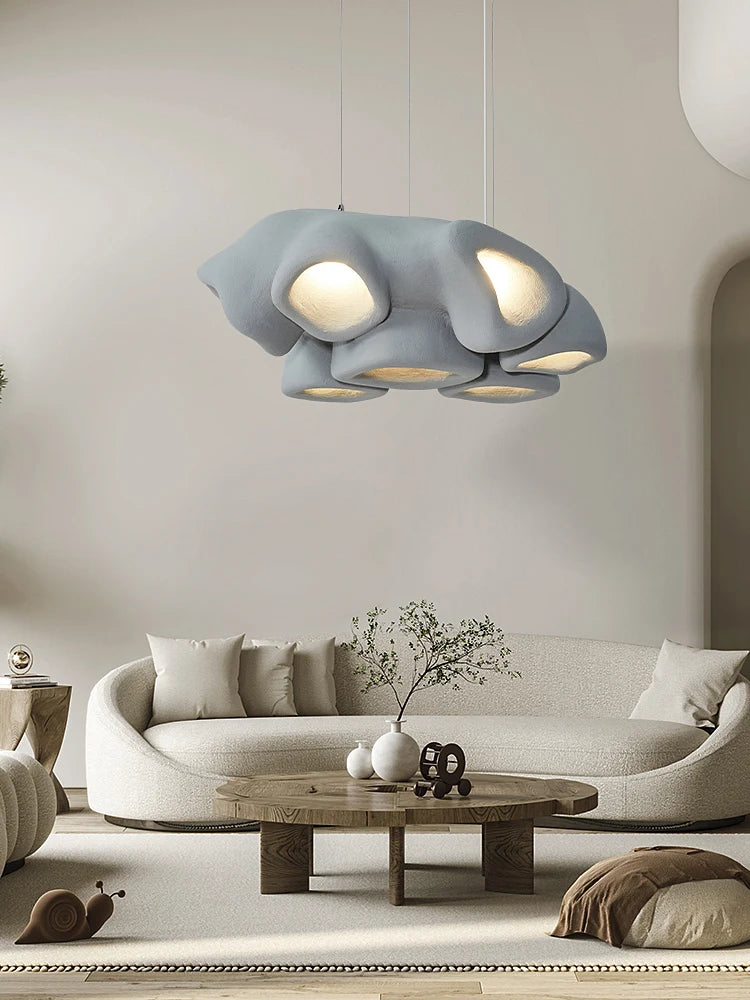 lustre wabi sabi nordique minimaliste led pour bar restaurant