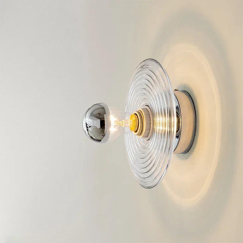 applique murale modernes à led motif d'eau design en verre simples décoratives