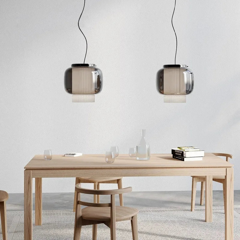 lustre led nordique en verre pour cuisine et bar