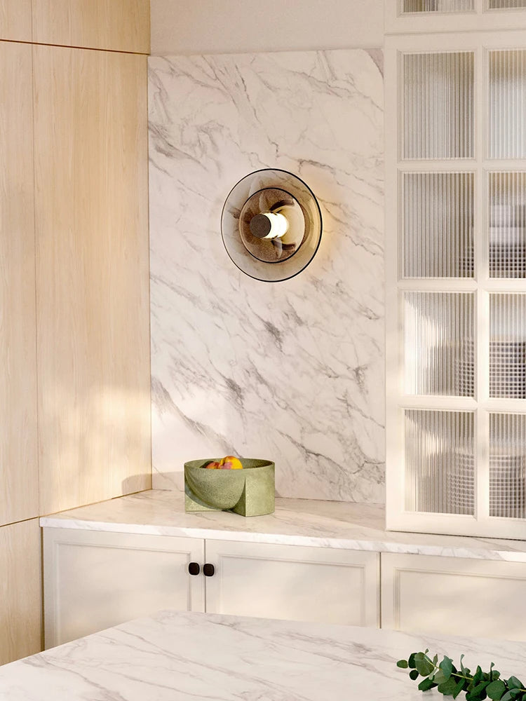 applique murale led en verre design créatif minimaliste pour intérieur