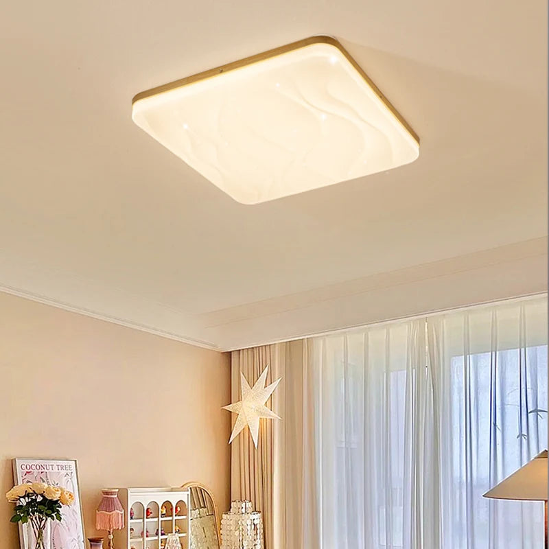 plafonniers led minimaliste en bois massif pour entrée