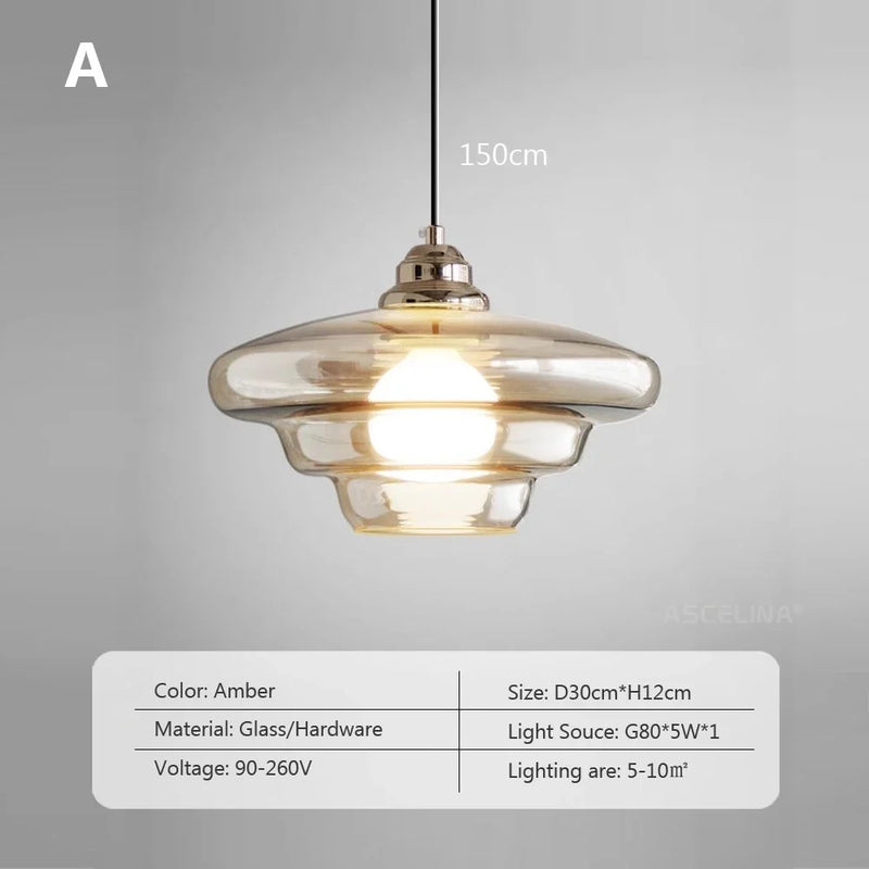 suspension décorative en verre plaqué nordique moderne