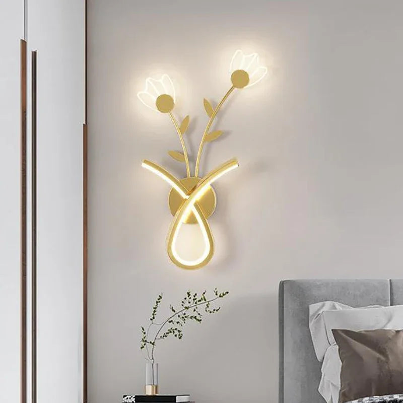 applique murale led acrylique fleur déco