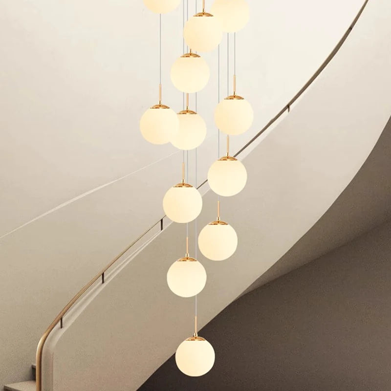 lustre nordique suspension lumières intérieur lampe d'escalier