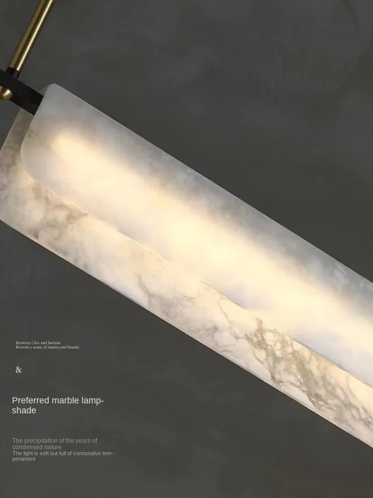 lustre en marbre naturel espagnol et cuivre pour décoration moderne