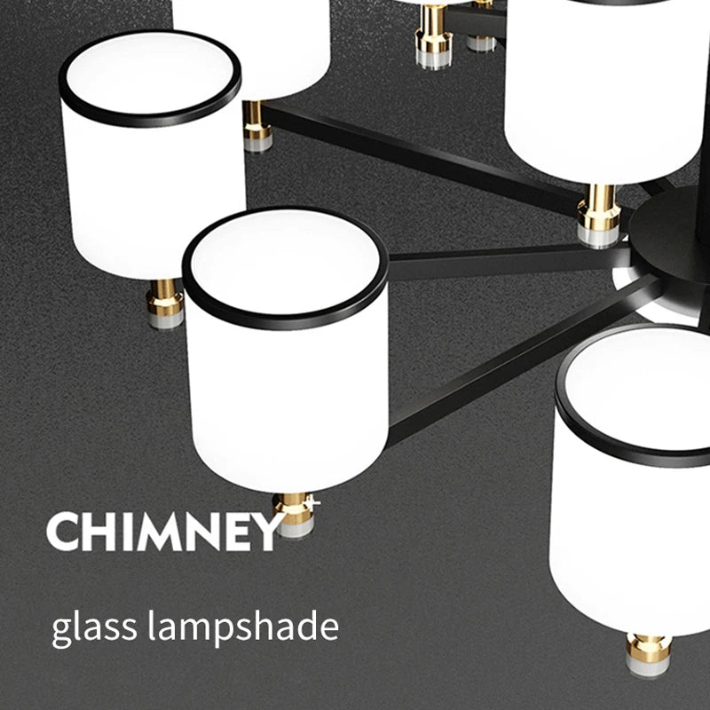 lustre nordique 15 têtes design moderne luxe pour intérieur lumineux