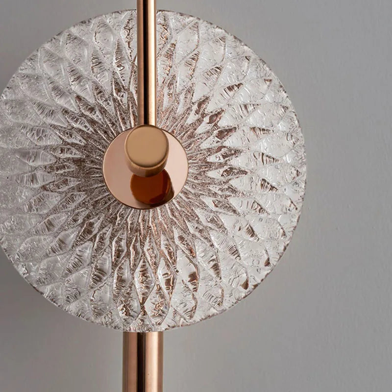 applique murale led ronde en verre pour ambiance