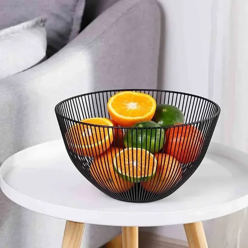 panier de rangement en métal pour fruits et pain