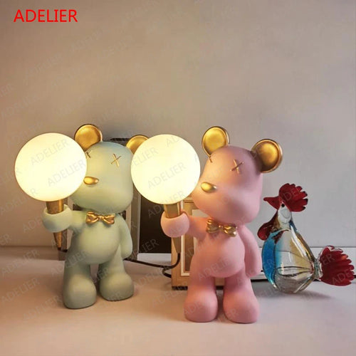 lampe de bureau 3d dessin animé ours pour enfants cadeau d'anniversaire