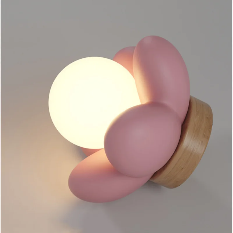 applique murale style nordique lampe à fleurs chaude pour enfants décoration maison