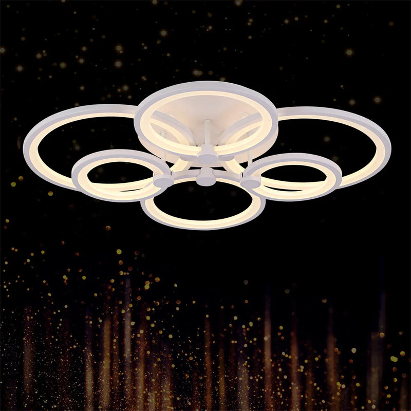 Plafonnier nordique acrylique bulle led minimaliste décoration intérieure