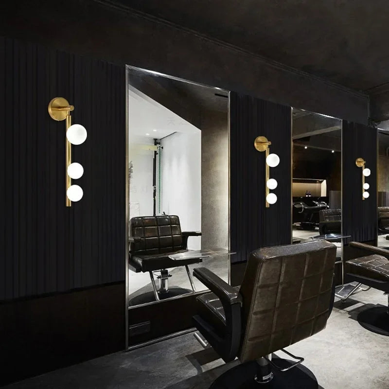 applique murale LED en verre blanc maison salon applique or/noir boutique G9 ampoule chambre applique murale Luminaire