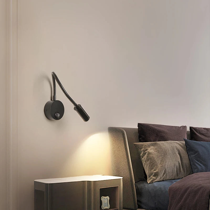 lampe de lecture rotative minimaliste pour hôtel nordique