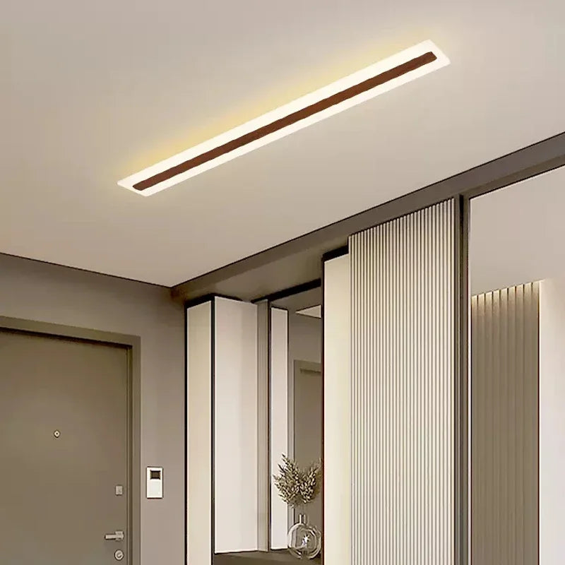 plafonnier led design nordique grain de bois moderne décoratif