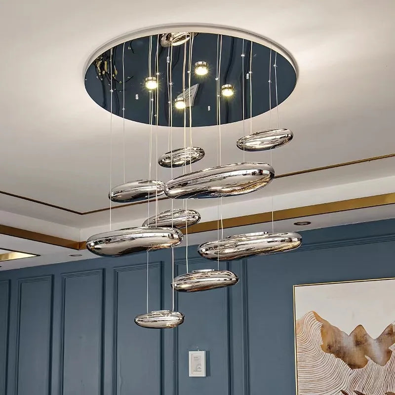 Plafonnier led moderne goutte décoré
