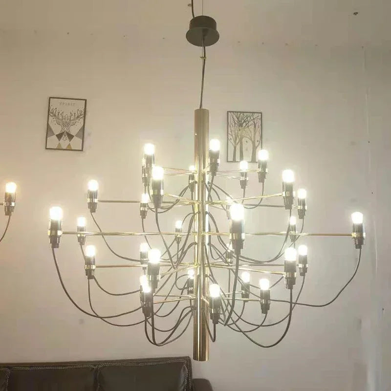 lustre led gino sarfatti design suédois pour décoration maison