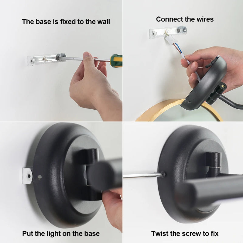 applique murale led moderne pour miroir intérieur