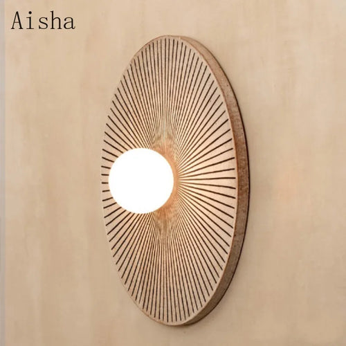 applique murale en résine japonaise design rétro éventail décoratif