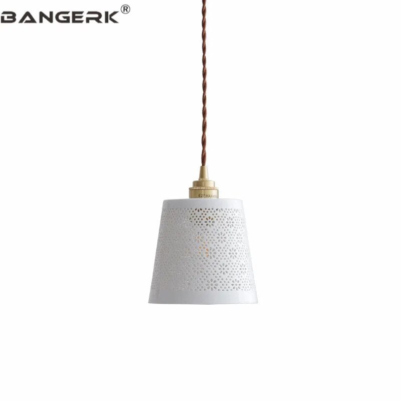 Suspension au design nordique moderne en cuivre et céramique