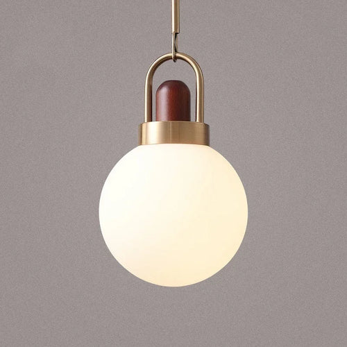 suspension en bois et verre pour décoration moderne