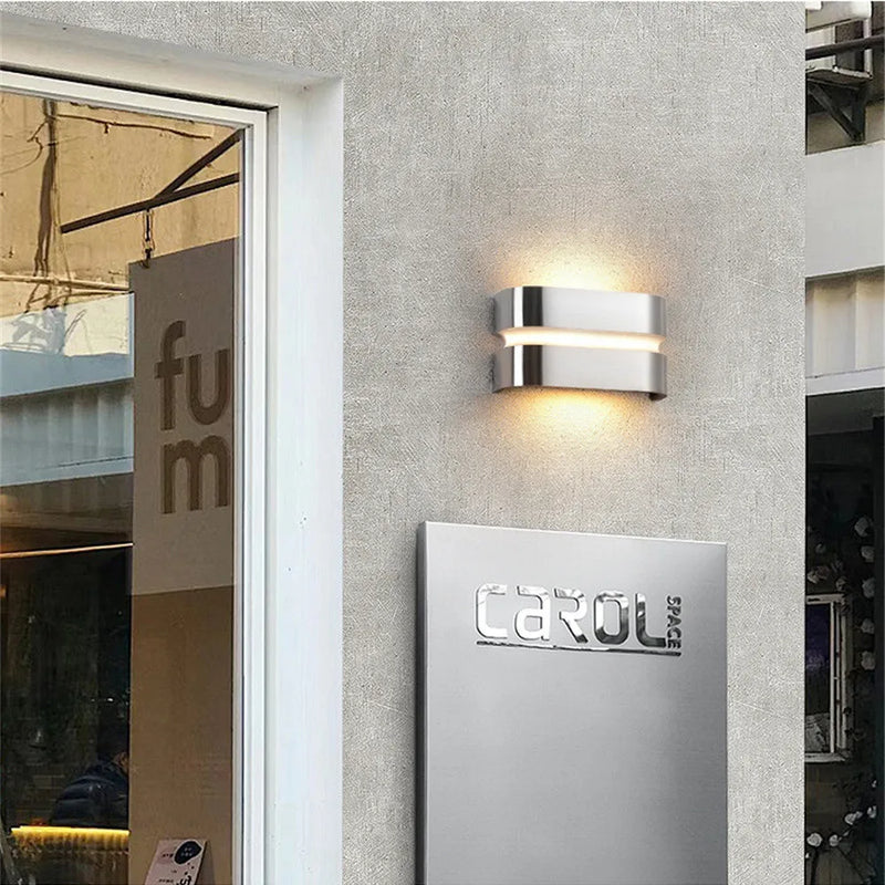 applique murale led en acier inoxydable moderne étanche pour extérieur