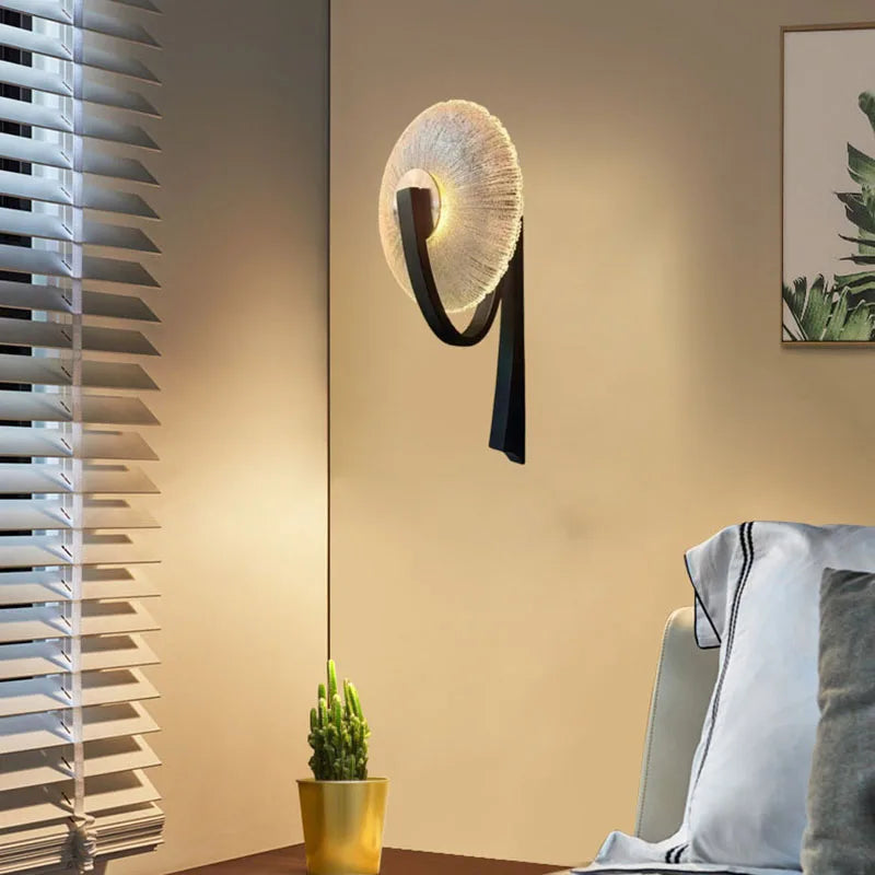 applique murale led en métal et verre pour luminaires 3000k